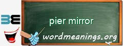 WordMeaning blackboard for pier mirror